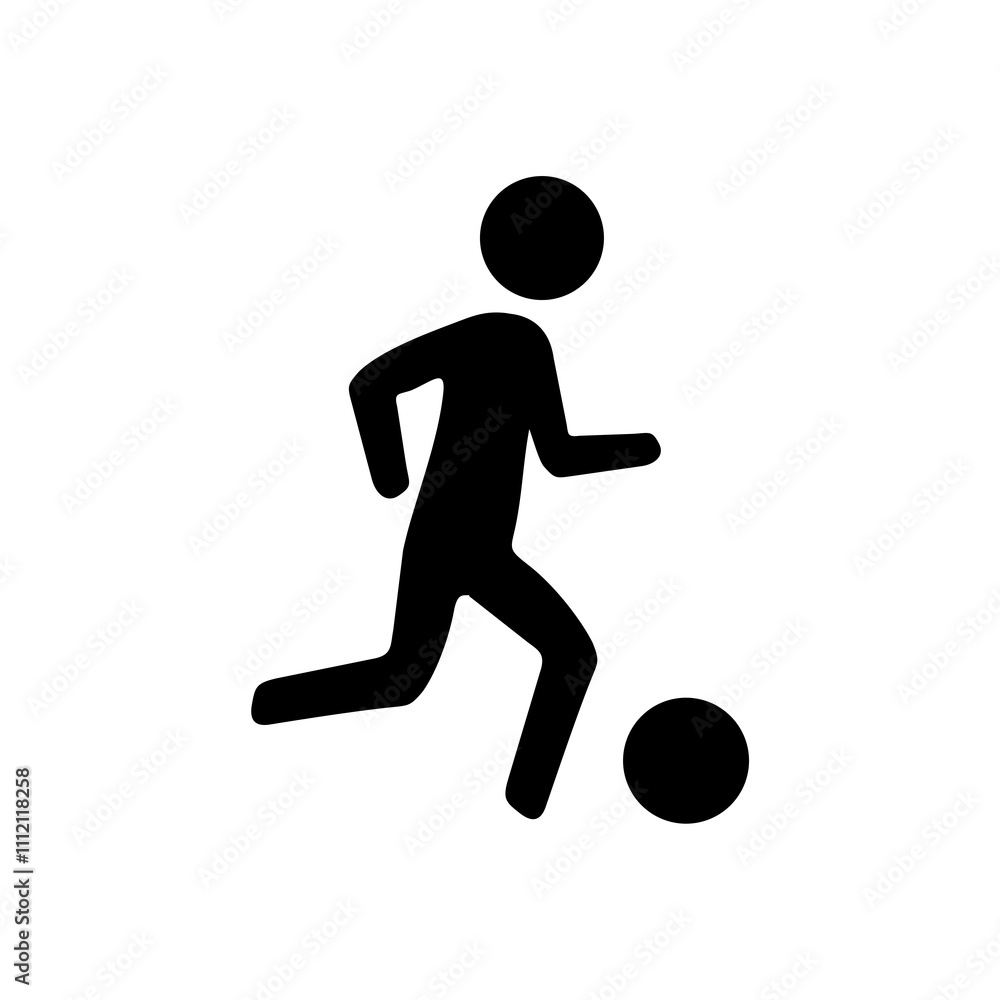 Man football player icon isolated on white background. Man football player icon isolated on white background.