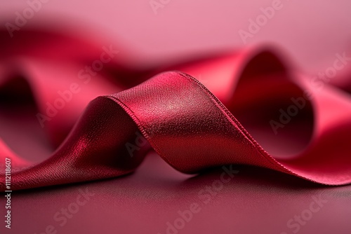 Deep red silk ribbon background photo