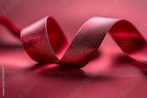 Deep red silk ribbon background photo