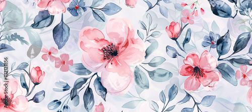 Abstract Botanical Florals  background pattern Generative AI
