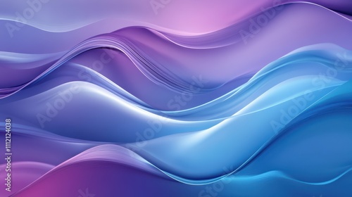 Abstract Blue and Purple Liquid Waves