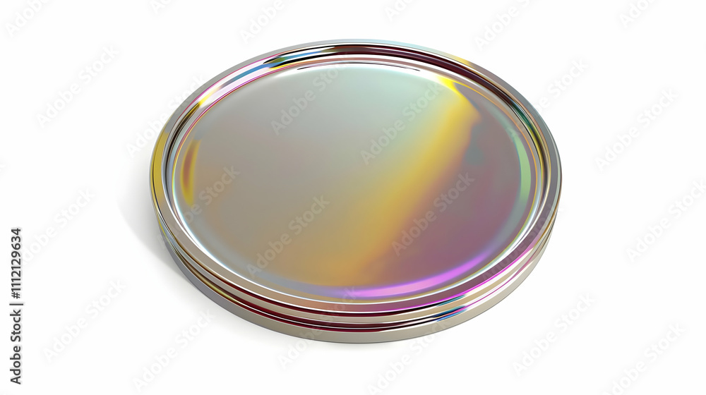 Oval Chrome 3D Render Abstract Background Oval Chrome 3D Render Abstract Background