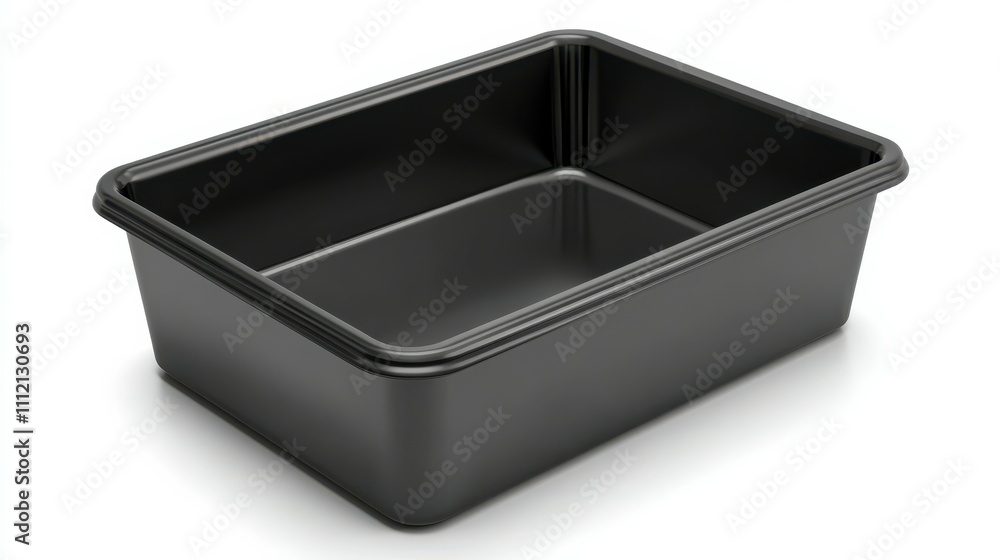 Plastic box black template isolated on white background Plastic box black template isolated on white background