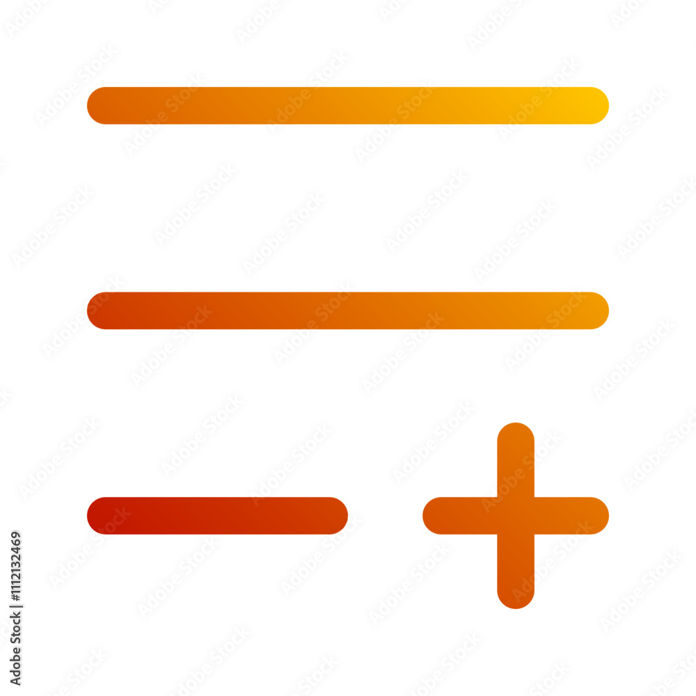 Obraz premium add to playlist gradient icon