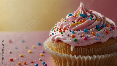 cupcake with sprinkles