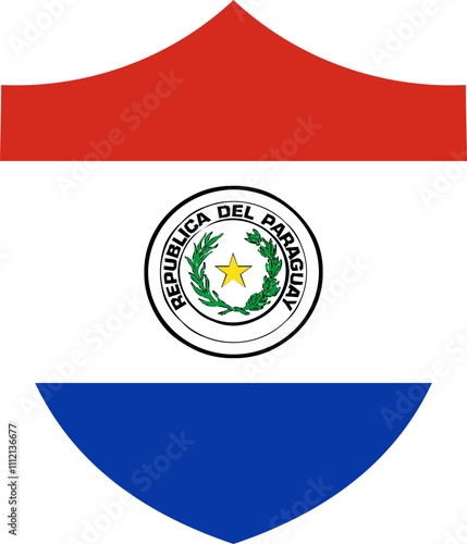 Shield Icon of Paraguay Flag