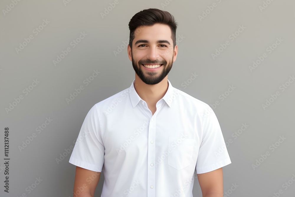 Fototapeta premium Portrait of a male teacher, confident, smiling 