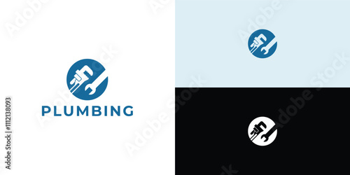 Plumbing water logo idea, plumbing service logo.