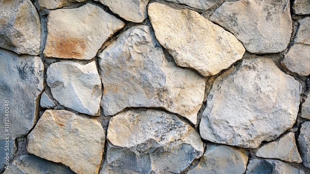 Irregularly Shaped Stones Form a Rustic Wall Irregularly Shaped Stones Form a Rustic Wall