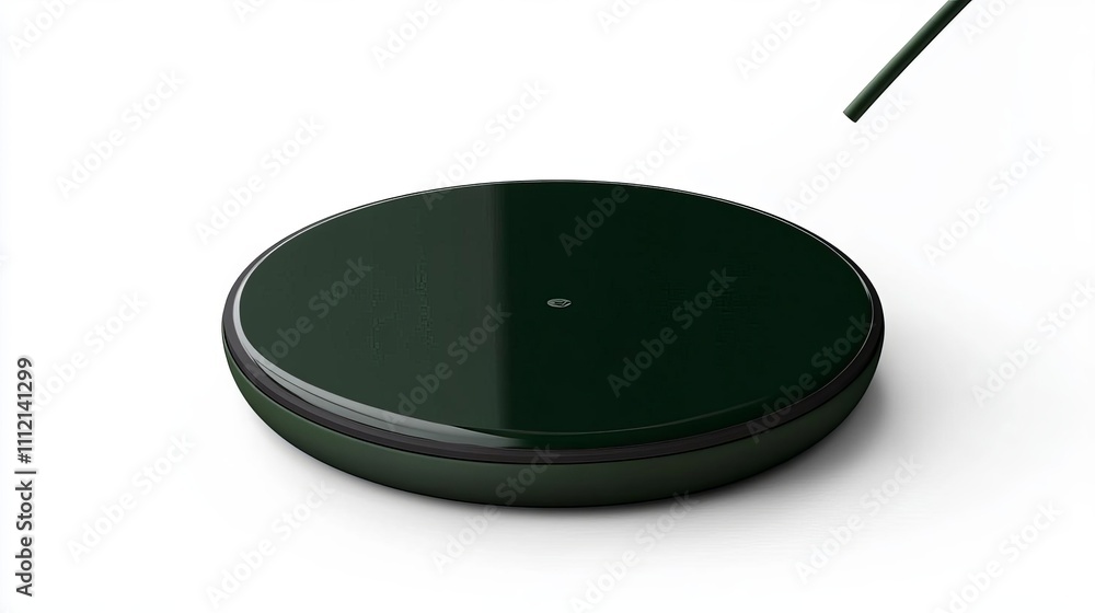 Modern Autonomous Robotic Vacuum Cleaner on White Modern Autonomous Robotic Vacuum Cleaner on White