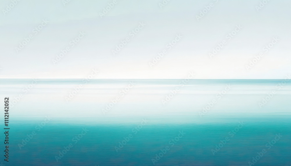 Serene Ocean Horizon Gradient Teal Sky Water Serene Ocean Horizon Gradient Teal Sky Water