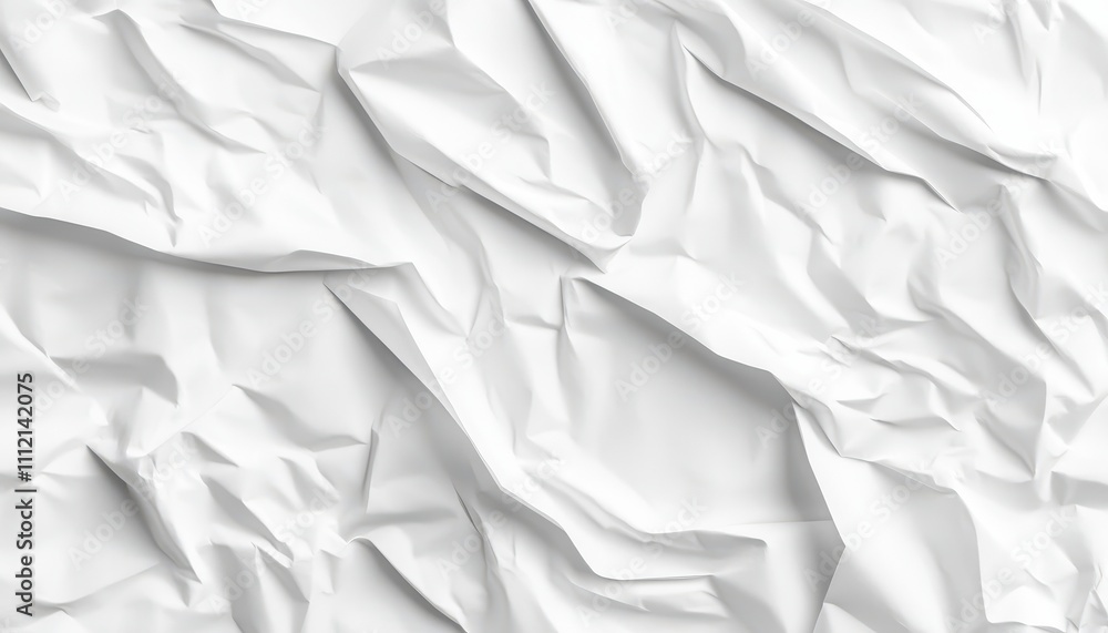 Obraz premium White Crumpled Paper Texture Background Image