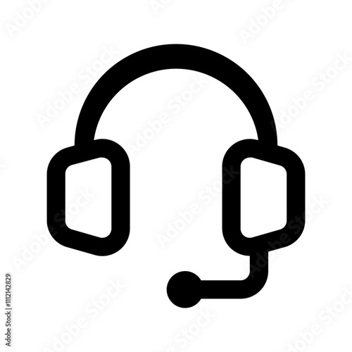 headphones line icon