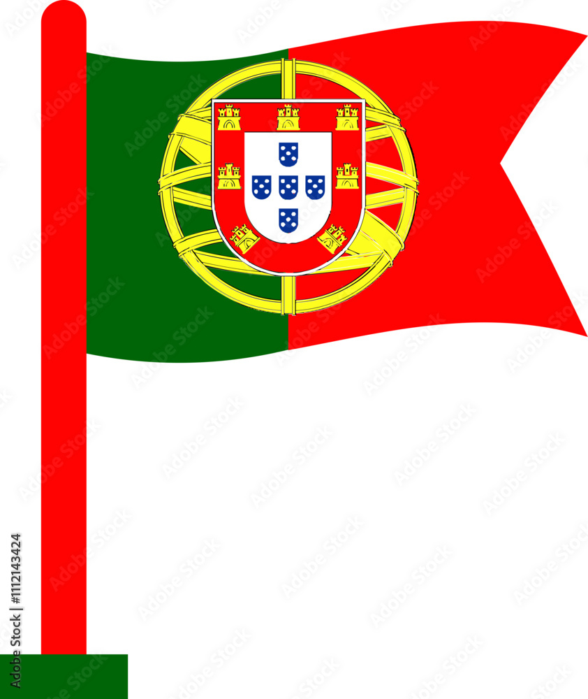 Obraz premium Portugal Flag Crisp Flown