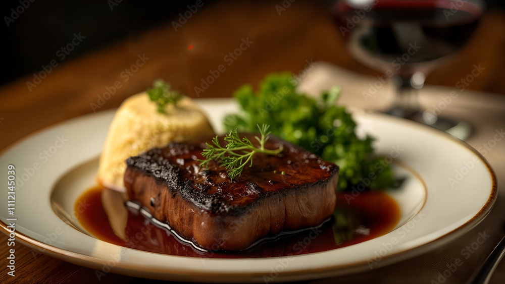 Elegant Dining - A Sophisticated Sauerbraten Experience with Fine Wines and Exquisite Presentation Elegant Dining - A Sophisticated Sauerbraten Experience with Fine Wines and Exquisite Presentation