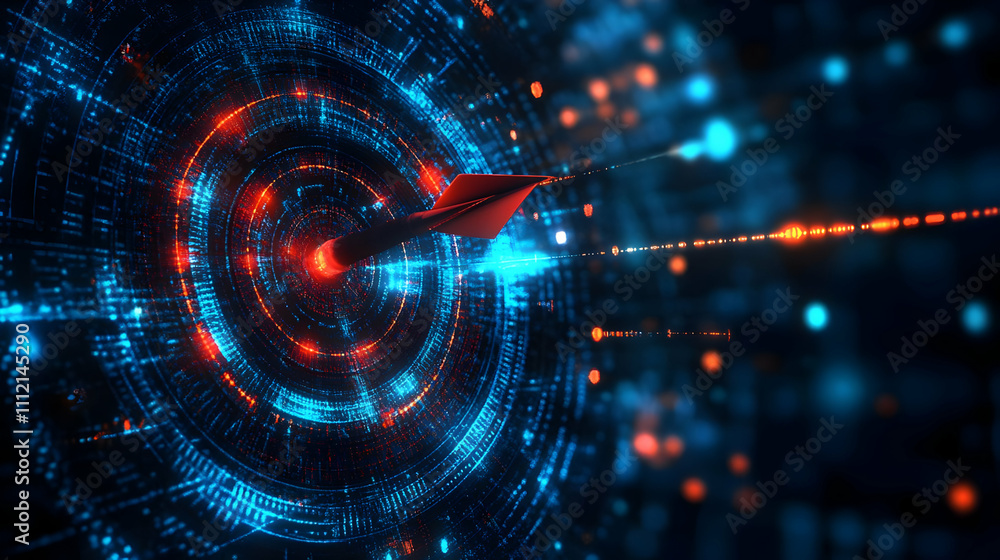 Fototapeta premium Abstract 3D Target: Data Visualization