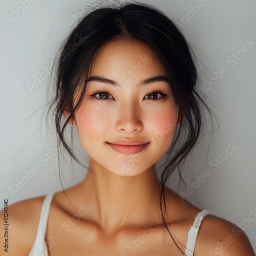 Beautiful Asian woman with clean radiant skin