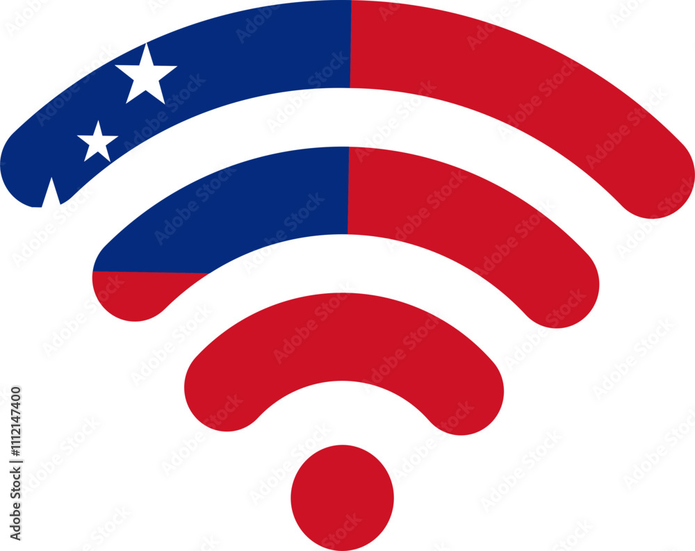 Samoa Flag On Wifi Icon Samoa Flag On Wifi Icon