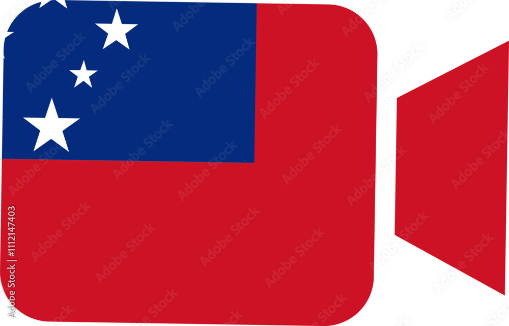 Samoa flag on Video Call Samoa flag on Video Call
