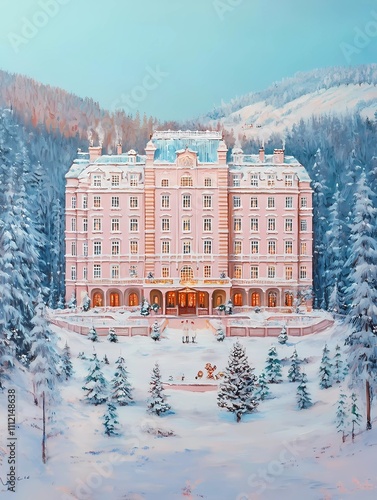 Oil Painting of The Grand Budapest Hotel