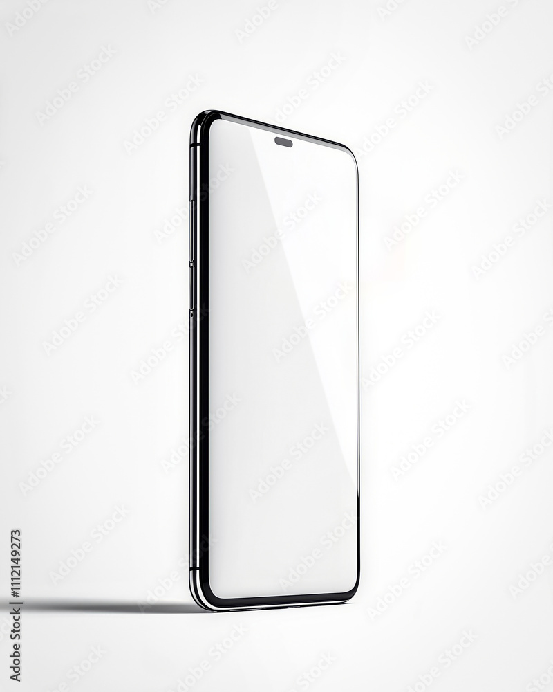 Frameless smartphone on white background Frameless smartphone on white background