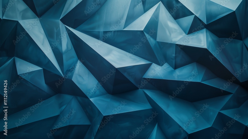 Geometric low poly background featuring a mesmerizing interplay of blue facets, evoking a sense of depth and modern aesthetics Geometric low poly background featuring a mesmerizing interplay of blue facets, evoking a sense of depth and modern aesthetics