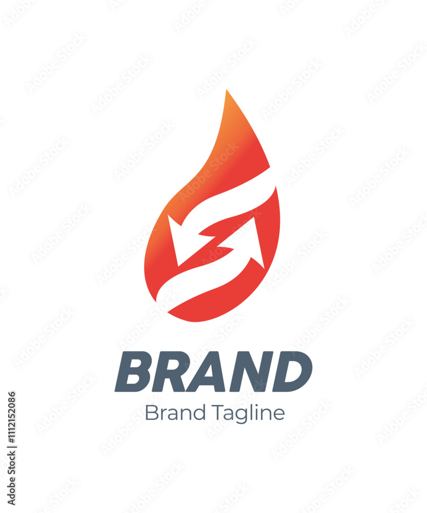 Obraz premium Oil droplet with arrow and letter Z logo icon design template
