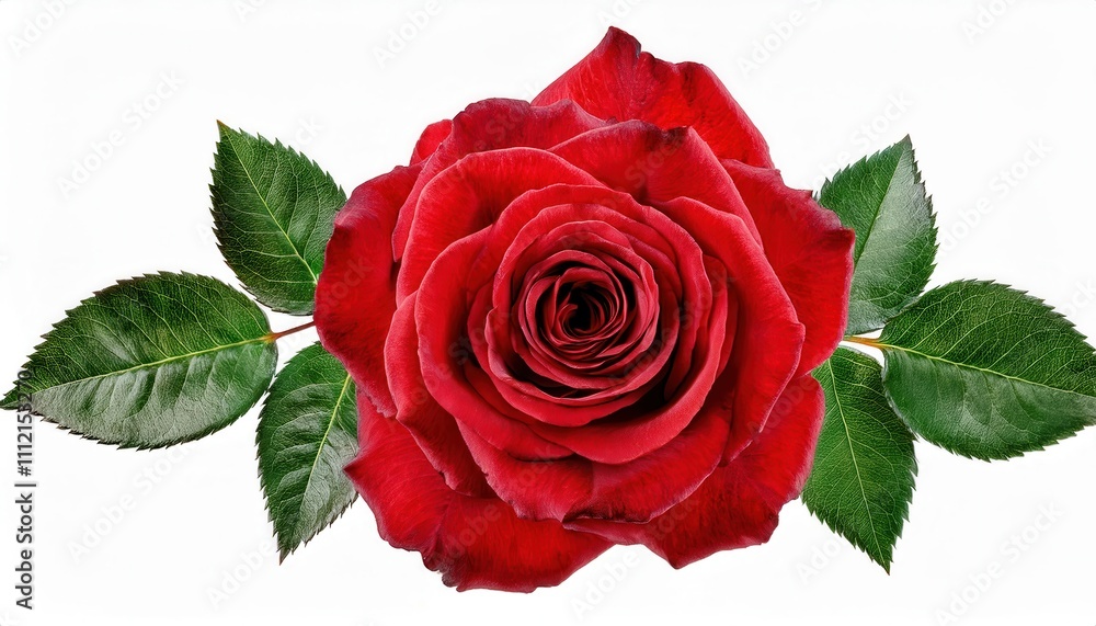 Fototapeta premium Radiant Red Rose of Love. Symbol of Passion and Romance for Valentine's Day and International Women’s Day. Perfect for Celebrations, Gifts, and Expressing Unspoken Emotions