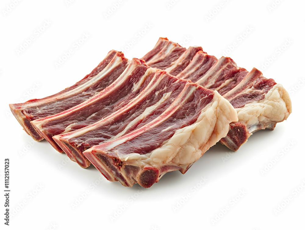 Raw Lamb Ribs Realistic Photo Raw Lamb Ribs Realistic Photo