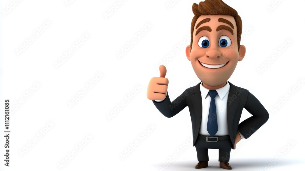 Confident Businessman Giving Thumbs Up Gesture in Office Environment Confident Businessman Giving Thumbs Up Gesture in Office Environment