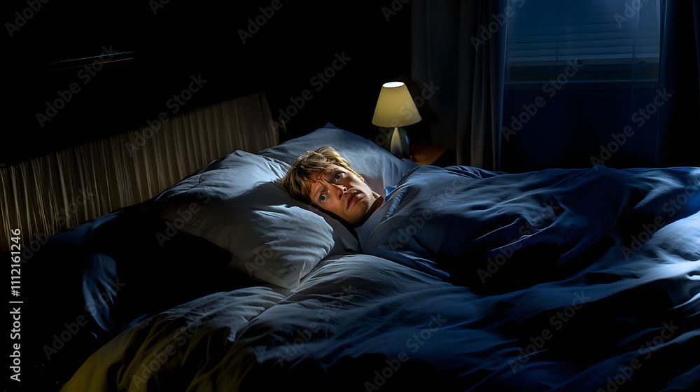 A person tossing in bed sleeplessly, struggling with insomnia and restlessness. The scene captures the emotional turmoil and physical discomfort of a sleepless night A person tossing in bed sleeplessly, struggling with insomnia and restlessness. The scene captures the emotional turmoil and physical discomfort of a sleepless night