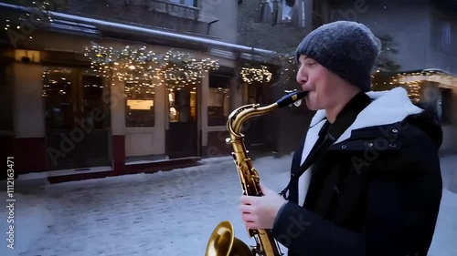 person playing the saxophone