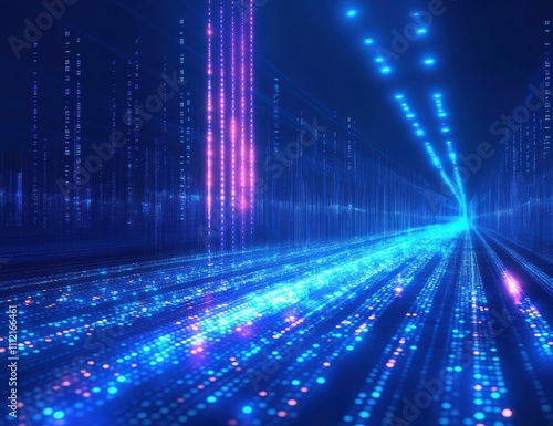 Wallpaper Mural A long blue and orange line of dots Torontodigital.ca