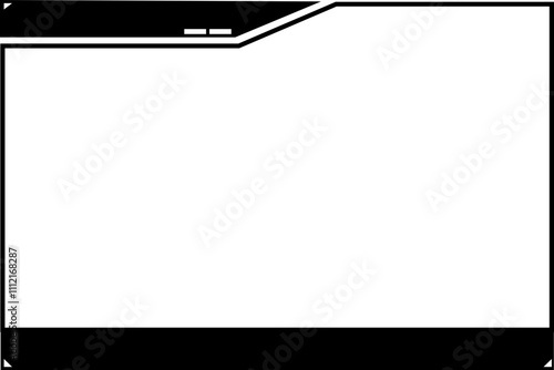 Futuristic HUD frames, borders text box game menu ui panel. Line tech line bar. Screen elements Sci Fi for Gaming UX UI.