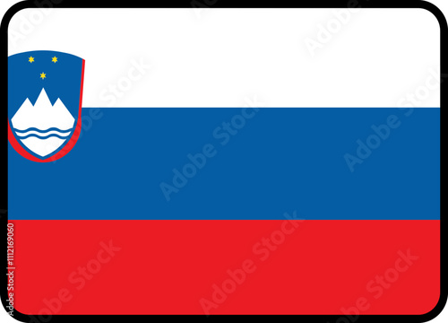 Free Download Slovenia Flag Rounded Rectangle Icon - GFXLoad