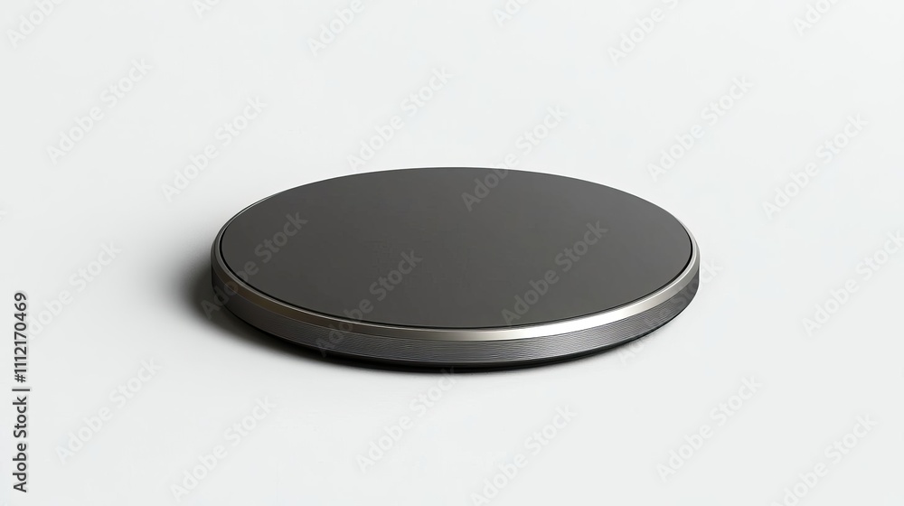Modern Wireless Charger Pad on White Background Modern Wireless Charger Pad on White Background