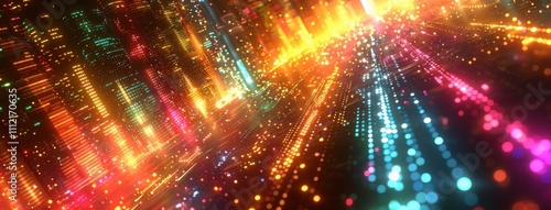 Wallpaper Mural A colorful cityscape with bright lights and neon signs Torontodigital.ca