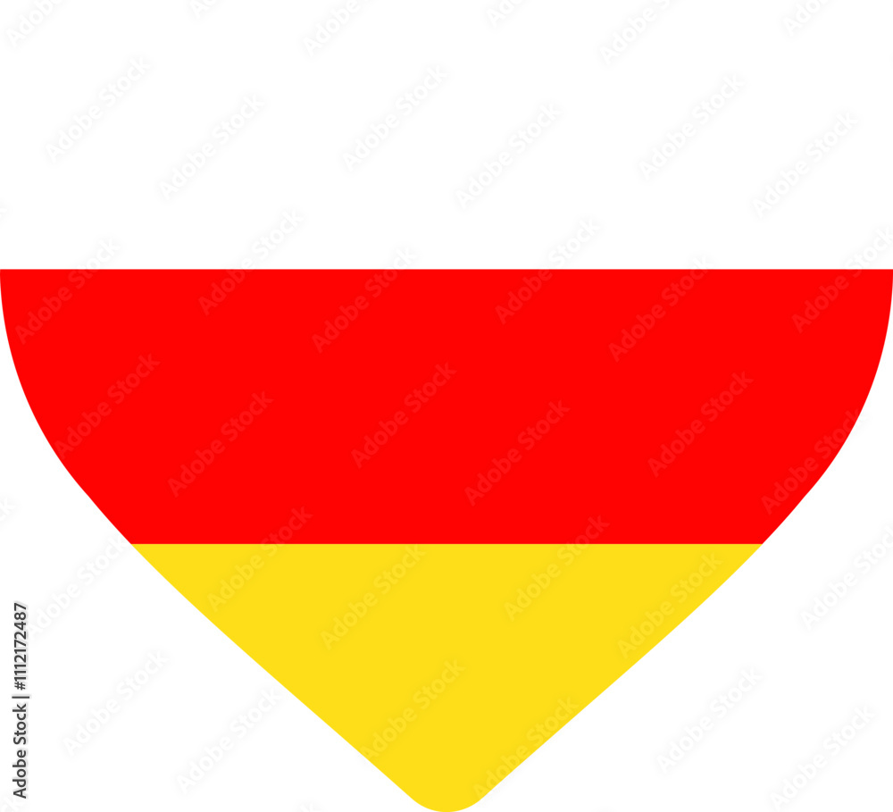 Heart Icon on South Ossetia Flag Heart Icon on South Ossetia Flag