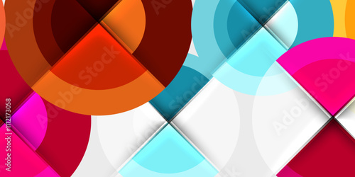 Target circle geometric abstract shapes. Vector Illustration For Wallpaper, Banner, Background, Card, Book Illustration, landing page