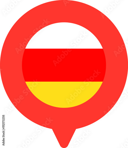 South Ossetia Flag On Pin Icon Free Download South Ossetia Flag On Pin Icon - GFXLoad
