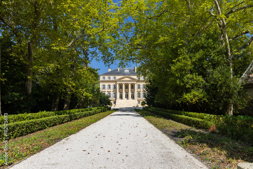 Margaux castle (Chateau Margaux), Medoc, Bordeaux, Aquitaine, France photo