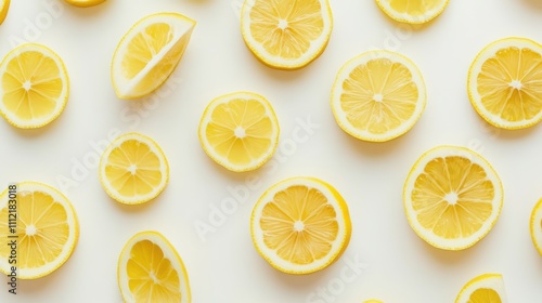 Lemon slices isoalted on white background