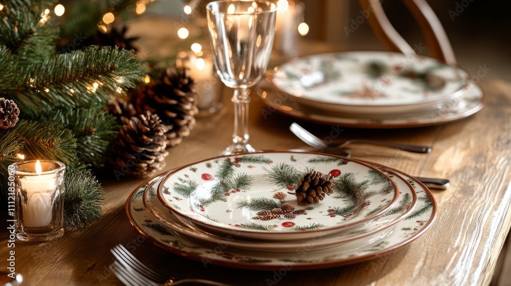 A frosted white cake with red berries and A festive tray with mugs of hot chocolate A cozy holiday table set with plates glasse A frosted white cake with red berries and A festive tray with mugs of hot chocolate A cozy holiday table set with plates glasse