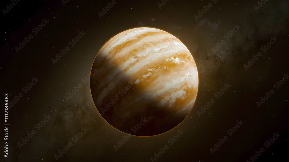 Venus, the second planet from the Sun, glowing brightly against the vast expanse of space, symbolizing the beauty and mystery of celestial bodies. Venus, the second planet from the Sun, glowing brightly against the vast expanse of space, symbolizing the beauty and mystery of celestial bodies.