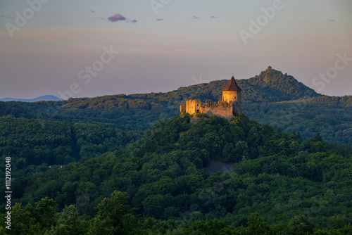 Somoska castle on Slovakia Hungarian border photo