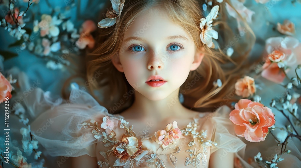 A young girl in a beautiful dress A young girl in a beautiful dress