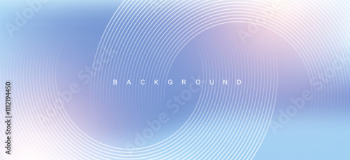 Abstract circle lines on light blue background. Health care or medical scientific design for poster, brochure, cover, website, header, web banner, presentation