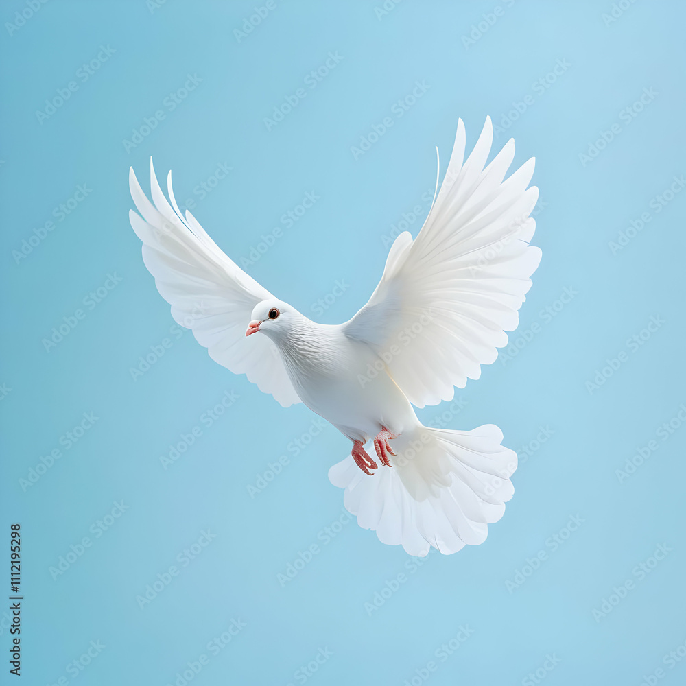 White Dove in Flight Illustration White Dove in Flight Illustration