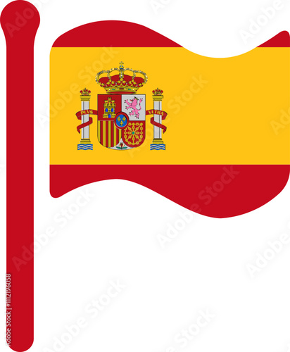 Wallpaper Mural Spain Flag free flown Rounded icon Torontodigital.ca