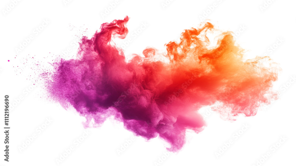 Colorful explosion and smoke transparent background Colorful explosion and smoke transparent background